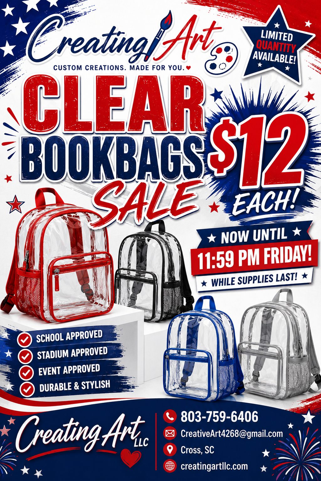 Clear Book Bags