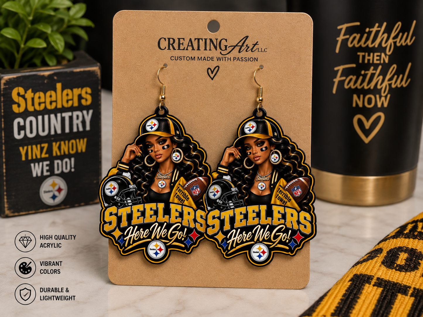 Team Acrylic Earrings