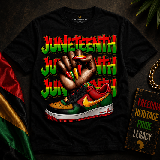 Juneteenth T-Shirt |Sneaker Celebrate Freedom & Black Culture | Creating Ar