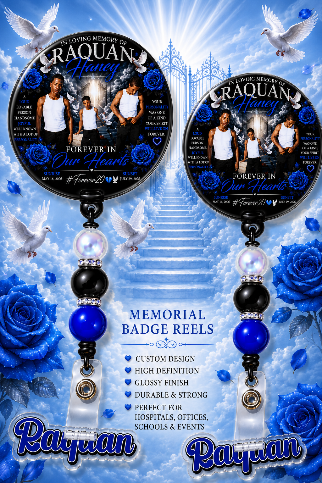 Raquan Memorial Badge Reel