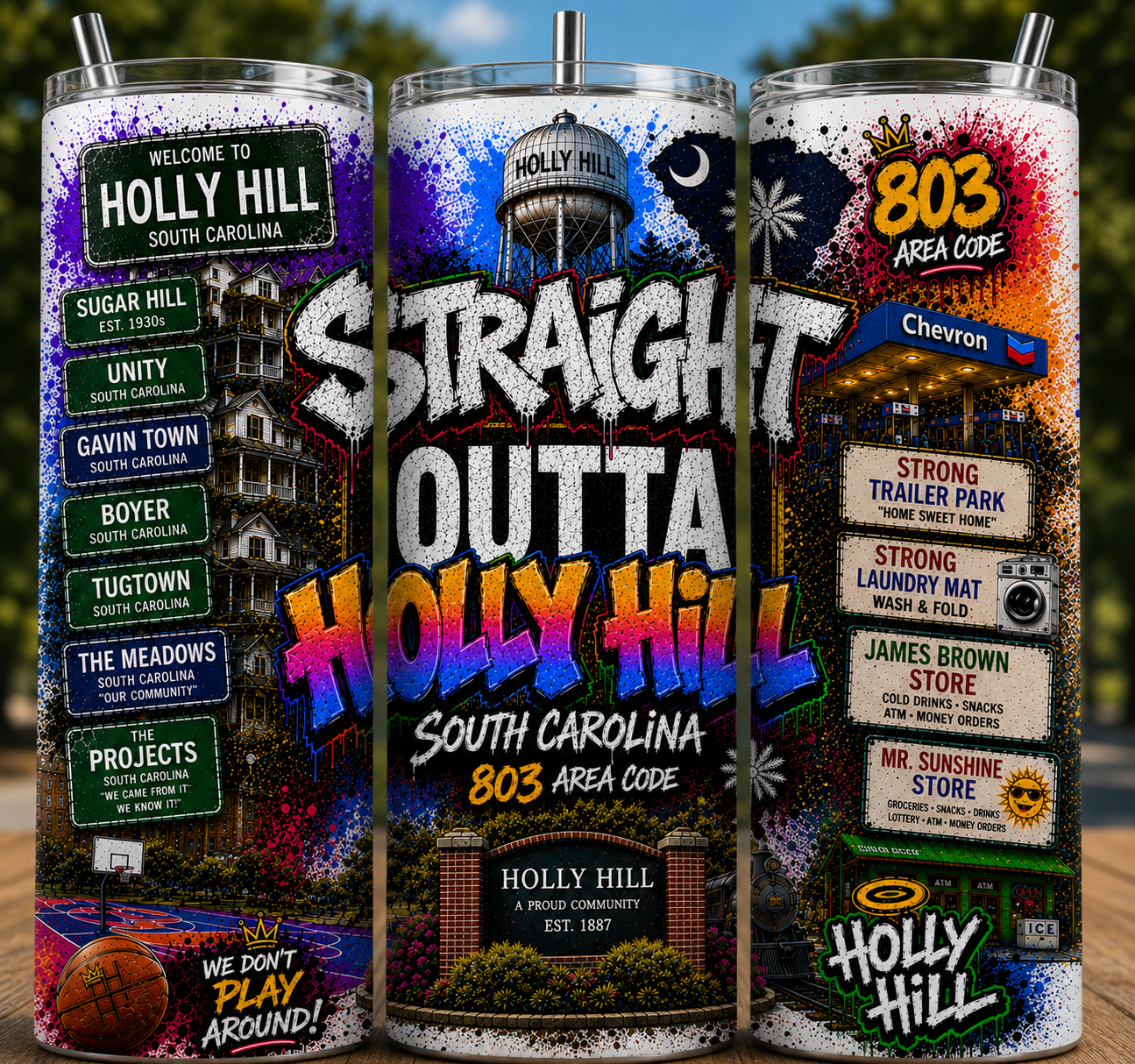 Straight Outta Holly Hill Tumblers
