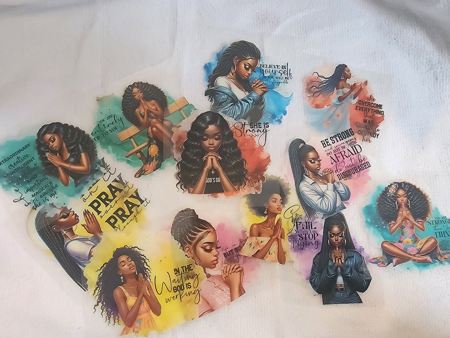 12ct UVDTF faith stickers