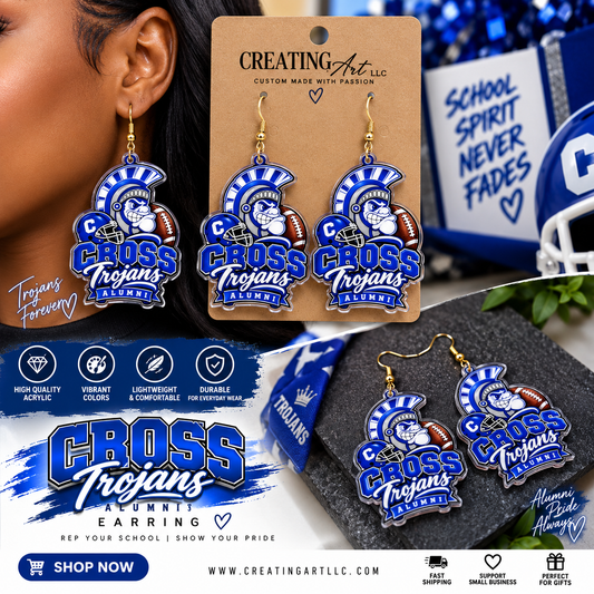 Cross Alumni Earrings