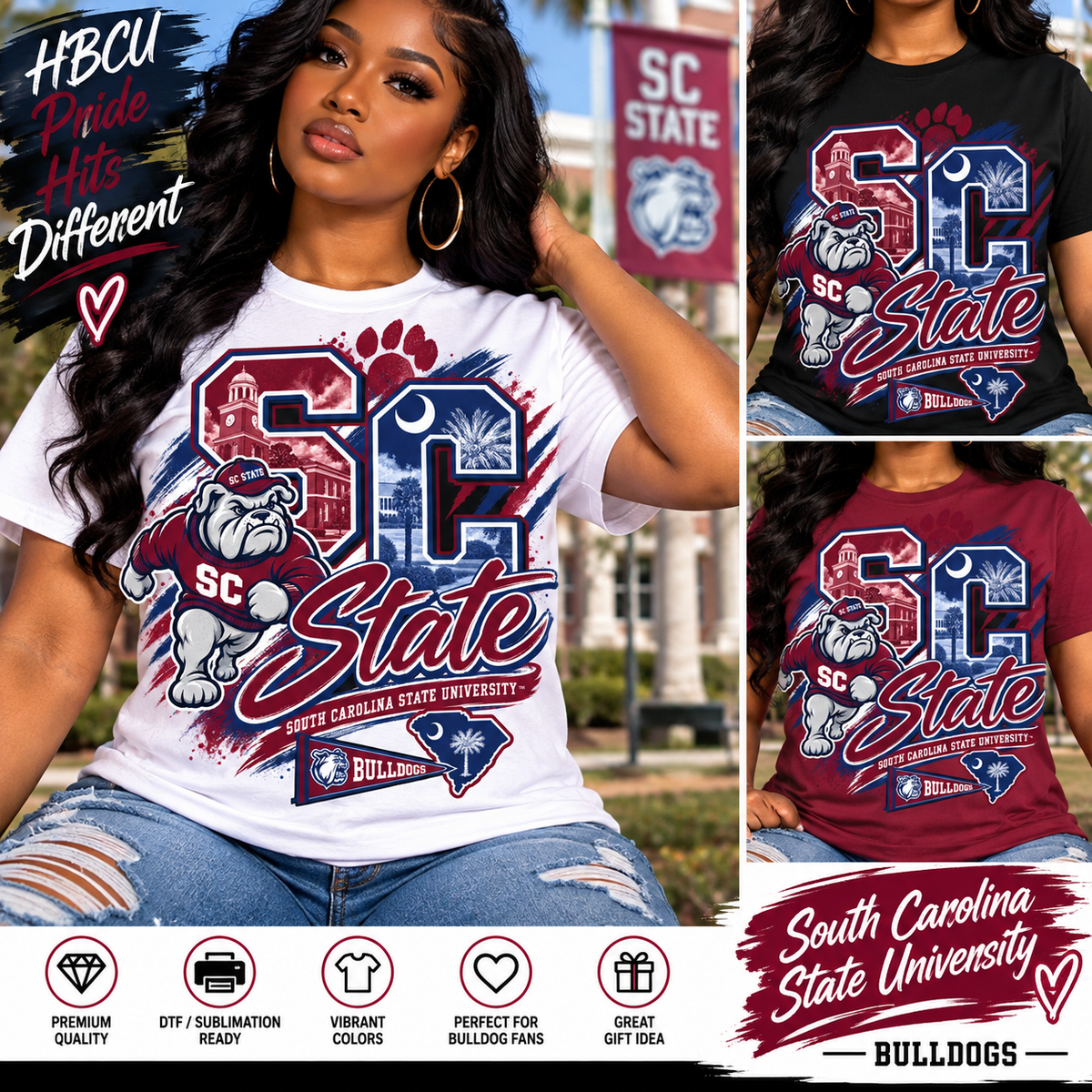 South Carolina State University Bulldogs shirt mockup